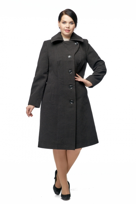 Женское пальто из текстиля с воротником 8002721