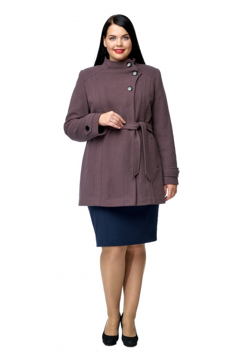 Женское пальто из текстиля с воротником 8002899