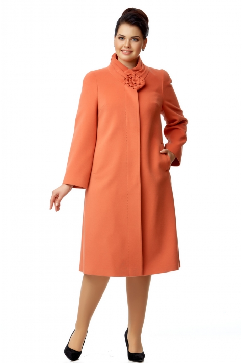 Женское пальто из текстиля с воротником 8008053