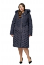 Женское пальто из текстиля с капюшоном, отделка песец 8010060