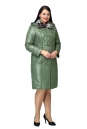 Женское пальто из текстиля с капюшоном, отделка искусственный мех 8011867