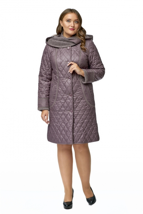 Женское пальто из текстиля с капюшоном 8011876