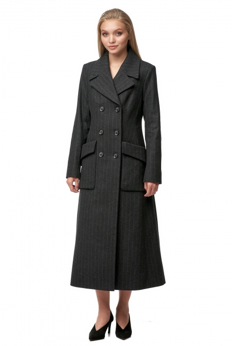 Женское пальто из текстиля с воротником 8012200
