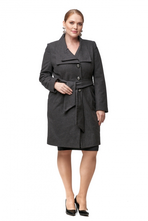 Женское пальто из текстиля с воротником 8012217
