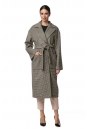 Женское пальто из текстиля с воротником 8013421