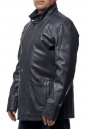 Мужская кожаная куртка из натуральной кожи с воротником 8014400-2