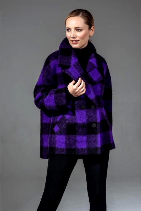 Женское пальто из текстиля с воротником 8015878