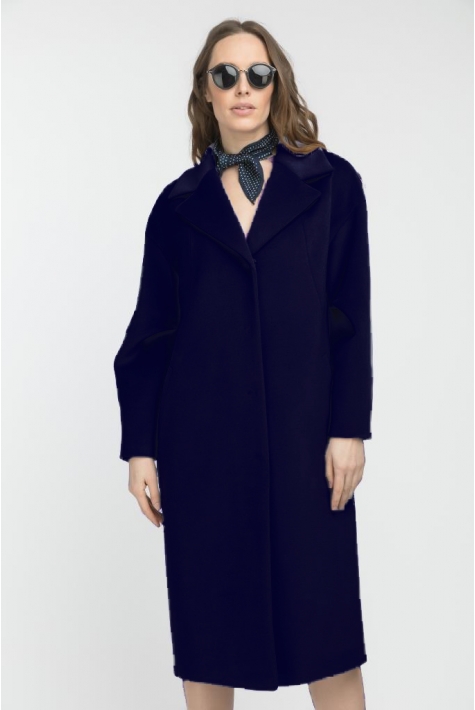 Женское пальто из текстиля с воротником 8015889