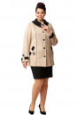 Женское пальто из текстиля с воротником 8015892
