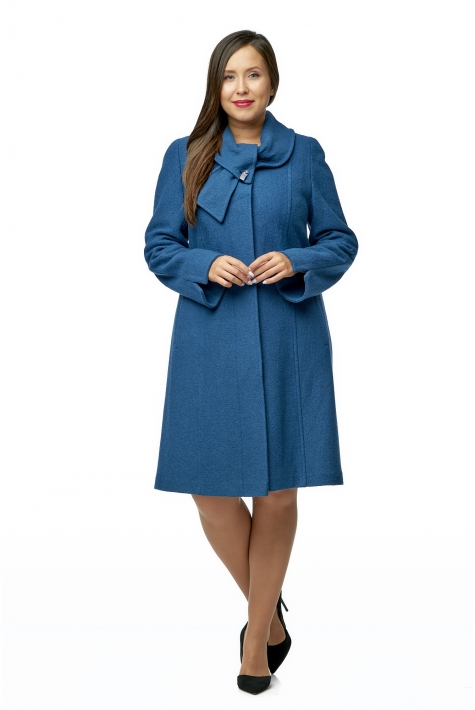 Женское пальто из текстиля с воротником 8015915