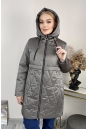 Женское пальто из текстиля с капюшоном 8024088-2