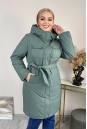 Женское пальто из текстиля с капюшоном 8024098